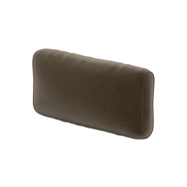 Blød ryghynde på mål i velour - Deep gray. - S6013