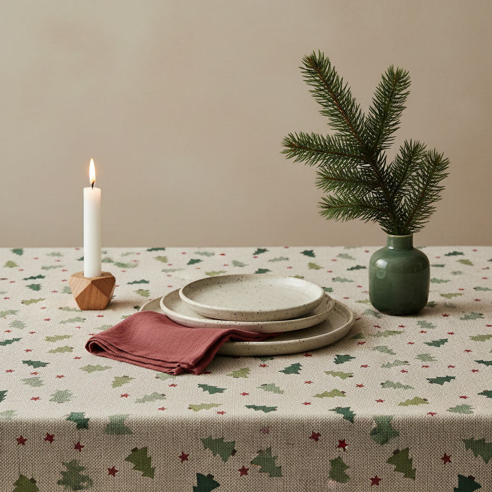 View image full screen Juledug med motiv