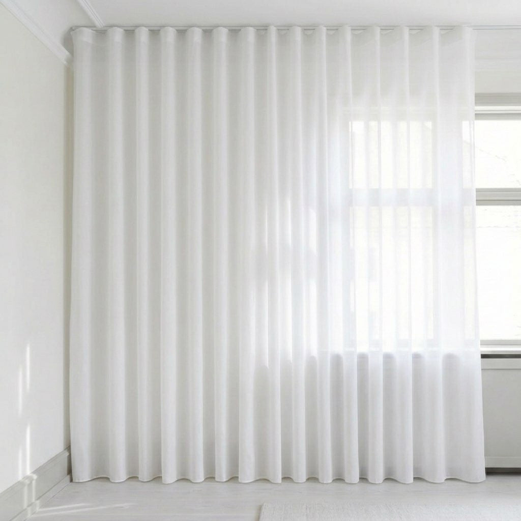 View image full screen Transparent gardin på mål – Silva