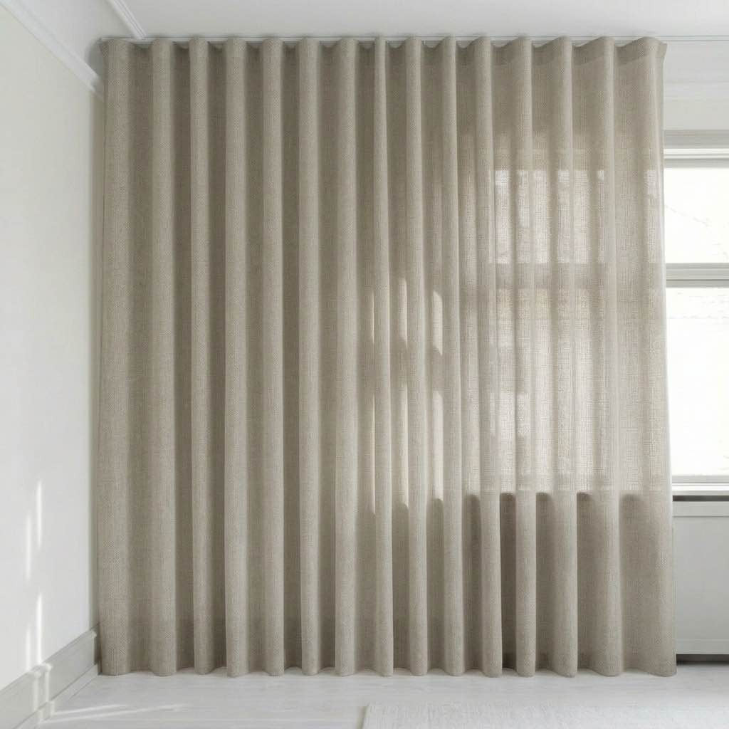 View image full screen Transparent gardin på mål – Suula