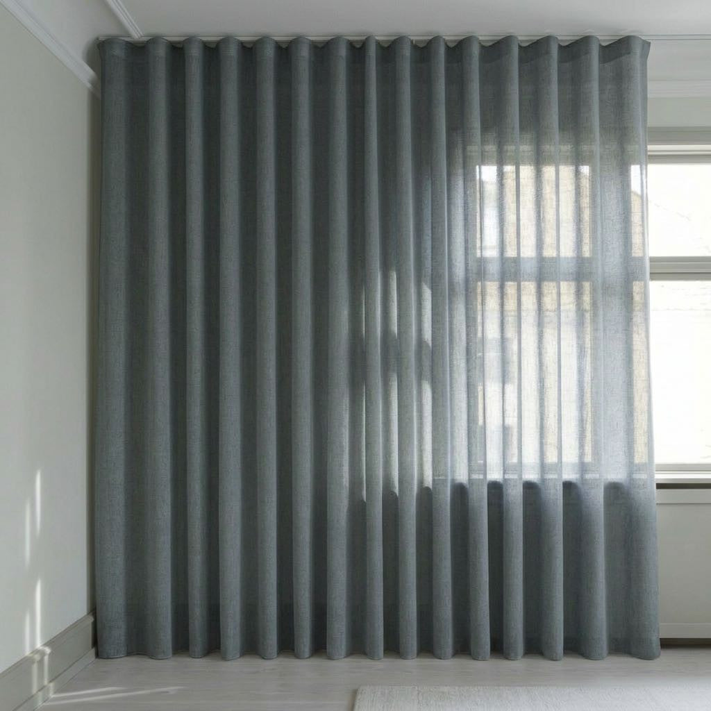 View image full screen Transparent gardin på mål – Suula