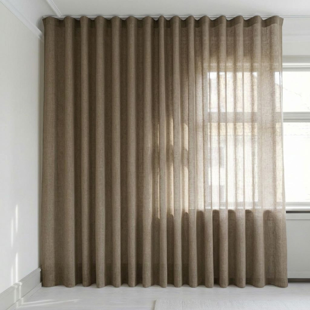 View image full screen Transparent gardin på mål – Suula