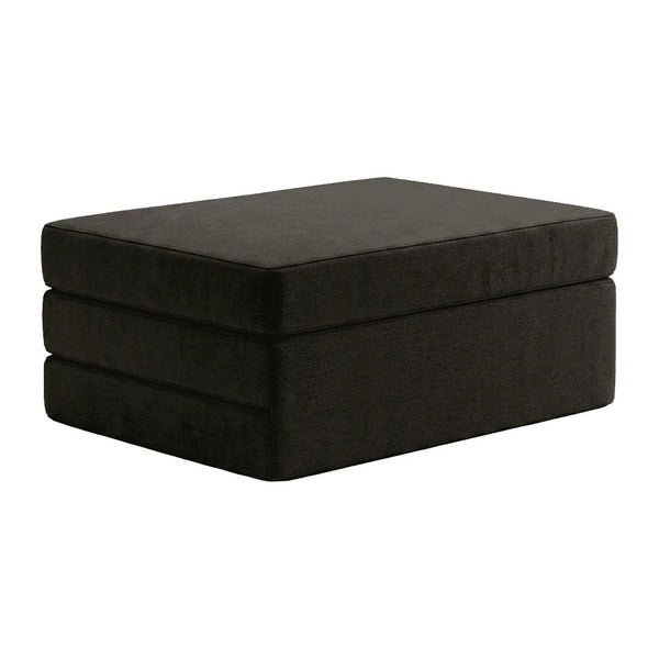 Foldemadras på mål i velour - Black - S6014