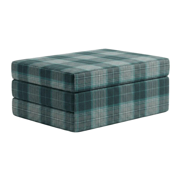 Foldemadras på mål i mønstret uld - Midnight Navy - S7209