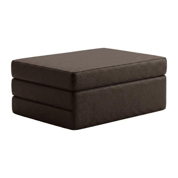 Foldemadras på mål i læder - Dark Brown - S3002