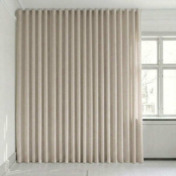 Velourgardin på mål – Bris - Sand Beige - C2615