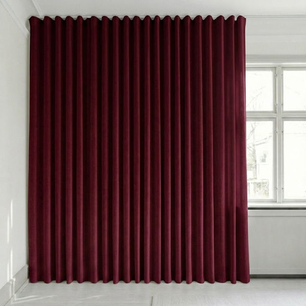 Velourgardin på mål – Bris - Wine Red - C2641