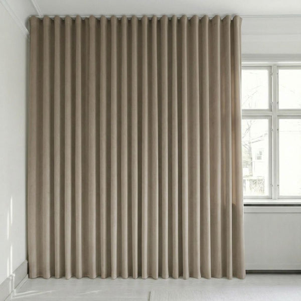 Velourgardin på mål – Bris - Beige Nude - C2631