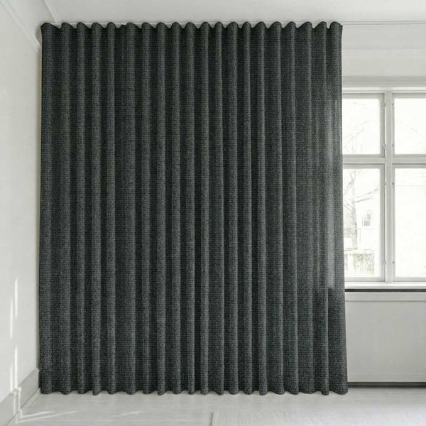 Semitransparent gardin på mål – Disa - Dark Gray - C2440