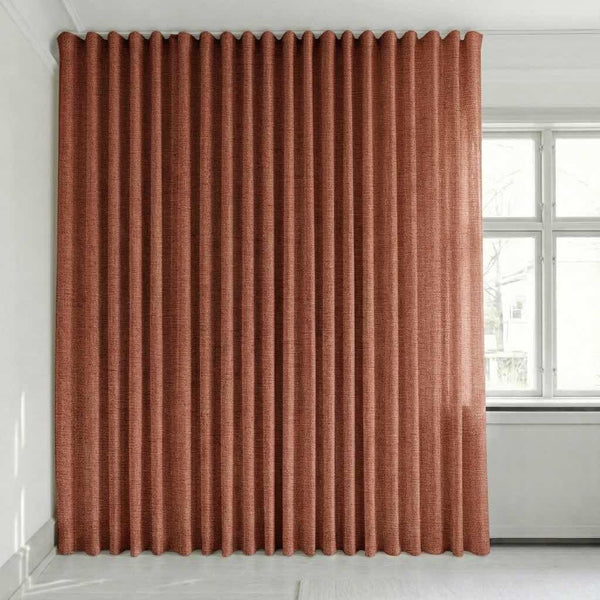 Semitransparent gardin på mål – Disa - Coral Pink - C2428