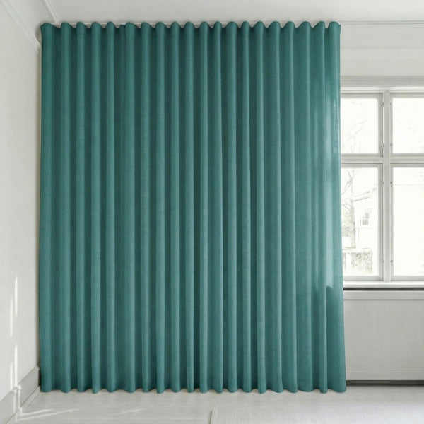 Semitransparent gardin på mål – Rooma - Aqua - C1637