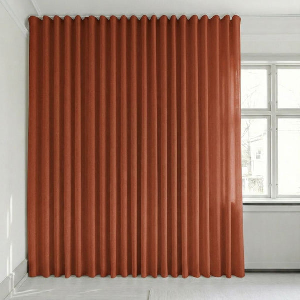 Semitransparent gardin på mål – Rooma - Terracotta - C1622