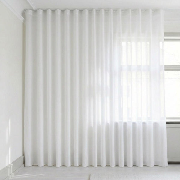 Transparent gardin på mål – Silva - Powder Blue - C1104