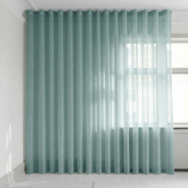 Transparent gardin på mål – Suula - Aqua - C1508