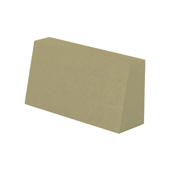 Skrå ryghynde på mål i mønstret uld - Oil Yellow - S7103.