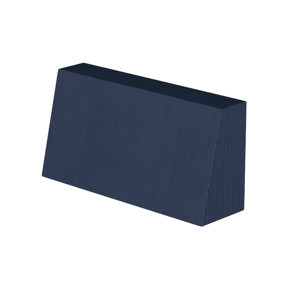 Skrå ryghynde på mål i velvet - Denim - S2509: