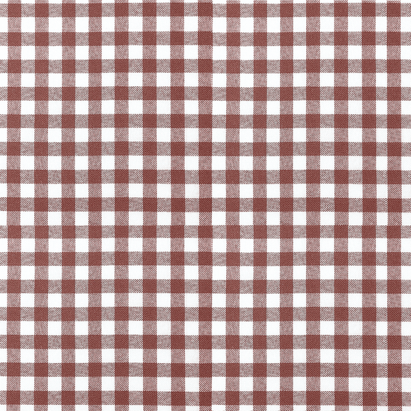 Stofprøve – ternet bomuld - Brown check - D1021