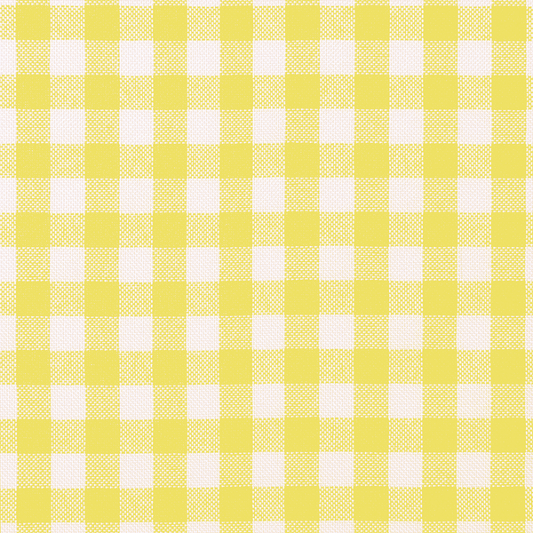 Stofprøve – ternet bomuld - Yellow check - D1023