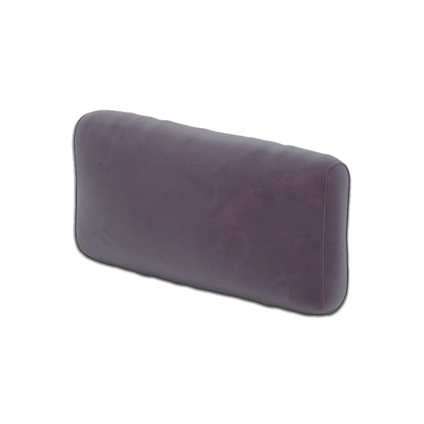 Blød ryghynde på mål i velour - Grape. - S6007