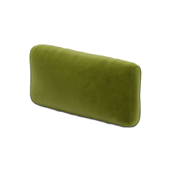 Blød ryghynde på mål i velour - Olive. - S6020