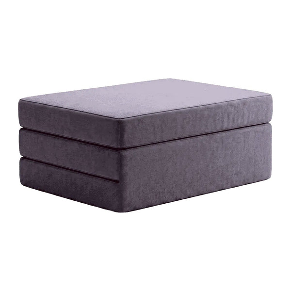 Foldemadras på mål i velour - Grape - S6007