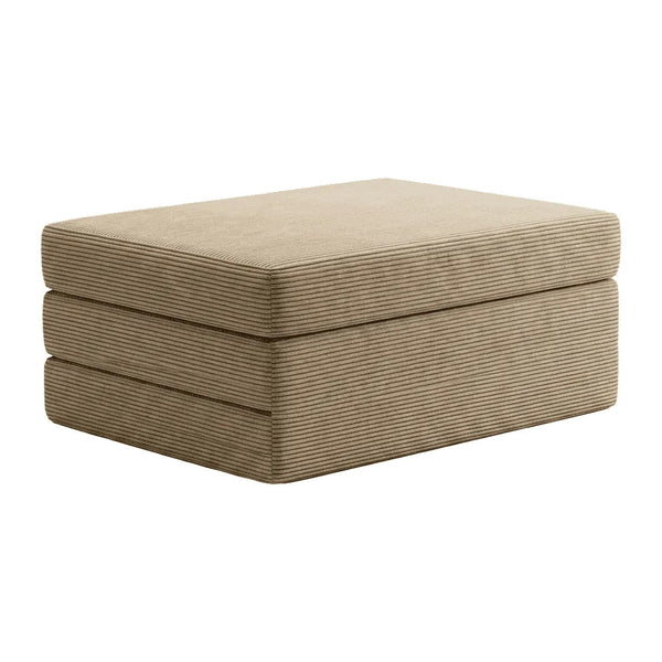 Foldemadras på mål i velvet - Sand - S2500
