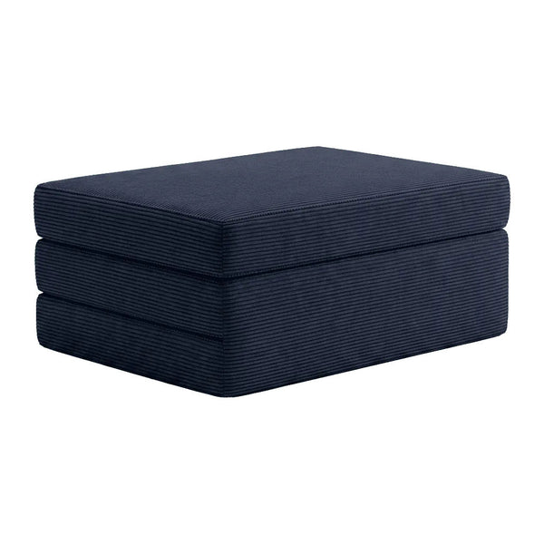 Foldemadras på mål i velvet - Denim - S2509