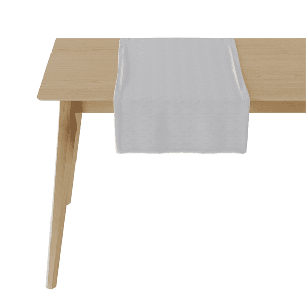 Bordløber i egyptisk damask - White - D1050-