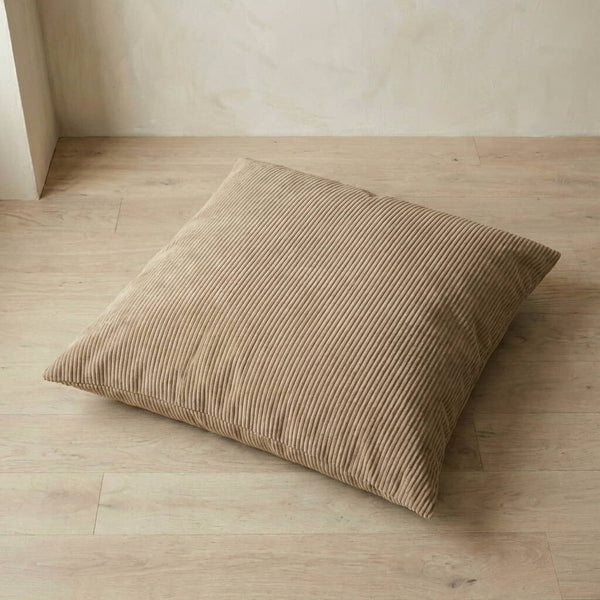 Gulvpude på mål i velvet - Sand - S2500