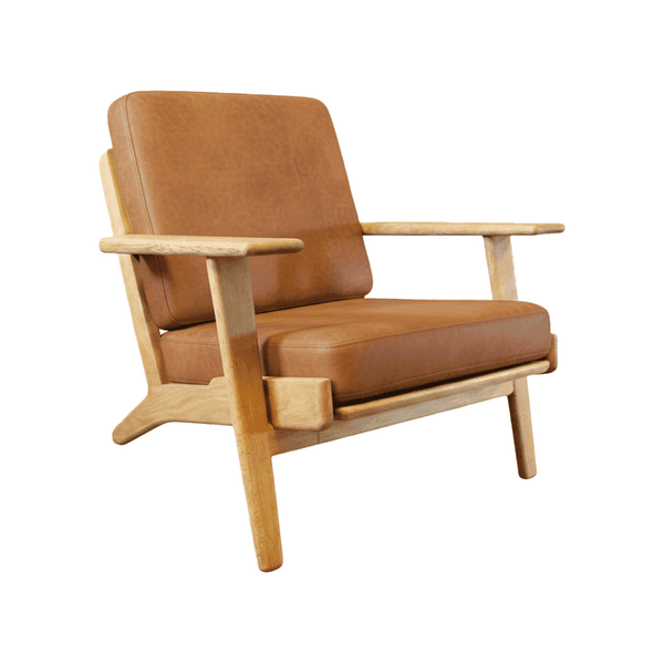 Hyndesæt til Wegner GE 240/290 i læder - Cognac - S3000