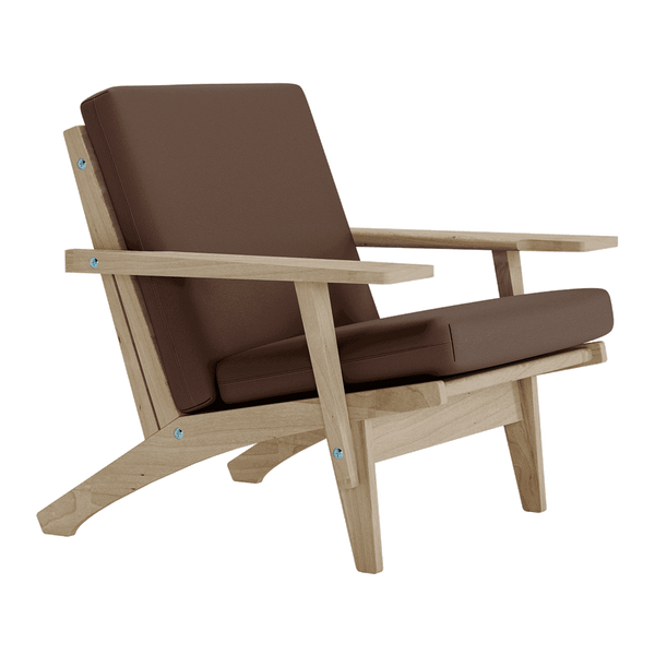 Hyndesæt til Wegner GE 370 i læder - Dark Brown - S3001