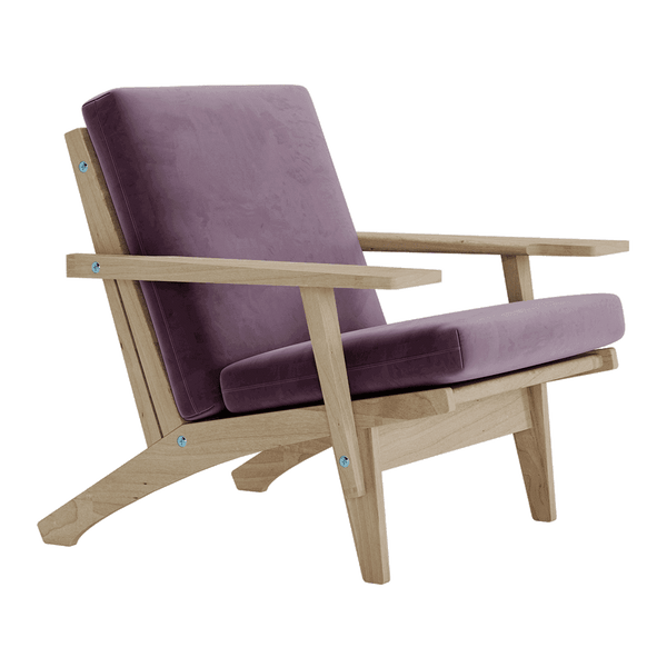 Hyndesæt til Wegner GE 370 i velour - Grape - S6007.