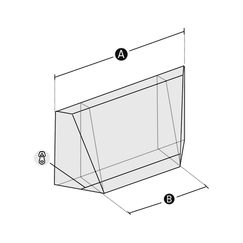 Geringsskåret på begge sider – indvendigt hjørne