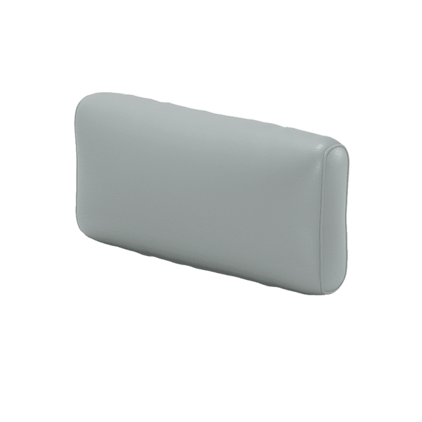 Blød ryghynde på mål i kunstlæder - Aluminium - S3104.