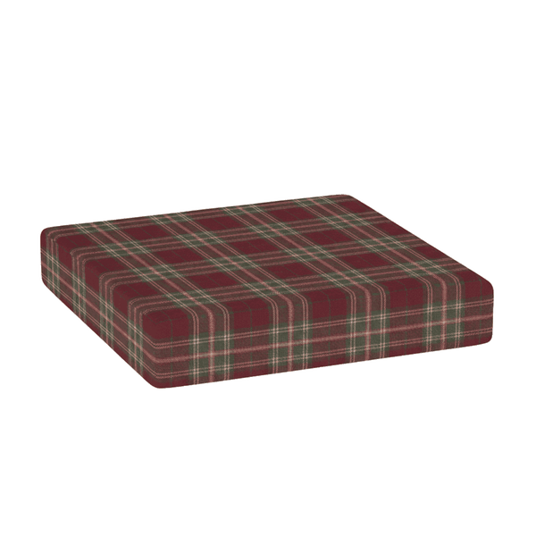 Mønstret uldhynde på mål - Cranberry - S7206