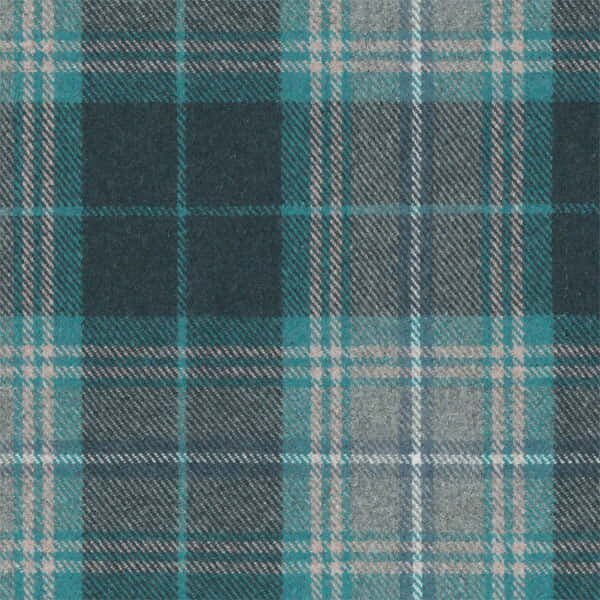 Stofprøve – Sherlock i uld, mønstret - Midnight Navy - S7209