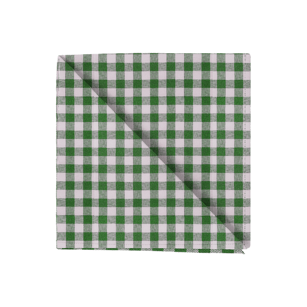 Ternet serviet i bomuld - Green check - D1020,